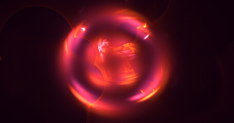 3D rendering abstract round light background