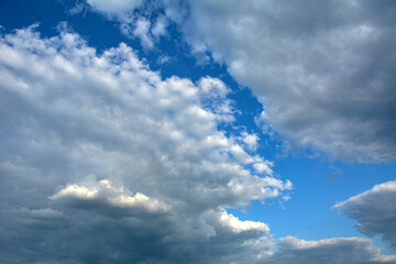 blue sky background with clouds.