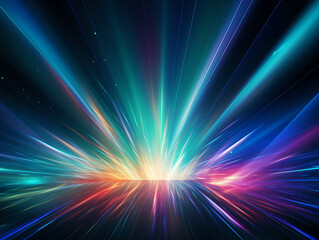 Fototapeta premium Abstract prismatic colorful overlay bright light background, futuristic and dreamy
