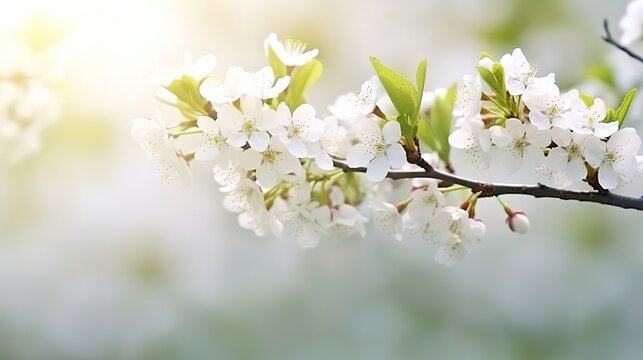 Beautiful sakura flower (cherry blossom) in spring. sakura tree flower Generative AI
