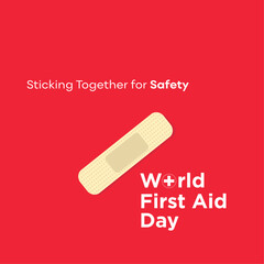 Creative Template Safety, First Aid. World First Aid Day, September 9th Vector Template Design