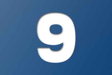 Blue paper font number 8 isolated on transparent background.