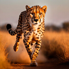 cheetah in the savannah