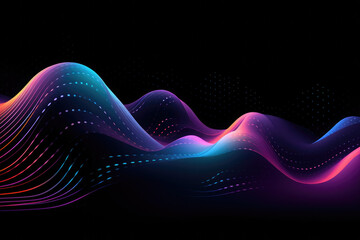 abstract wave with black background