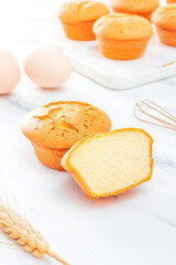 Egg cake, healthy breakfast, indoor close-up, photography