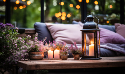 Cozy Summer Evening in the Garden, a Way to Create a Memorable and Relaxing Experience - obrazy, fototapety, plakaty