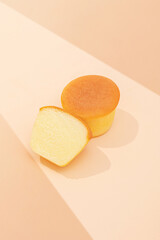 Egg cake, healthy breakfast, indoor close-up, photography