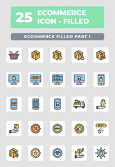 Ecommerce Shopping Filled Icon Style
