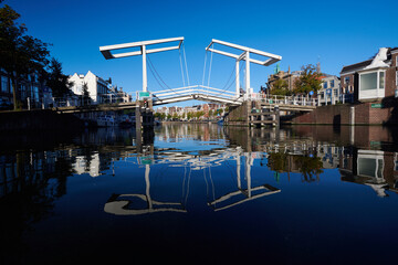 Bridge in Haarlem city centre at dawn