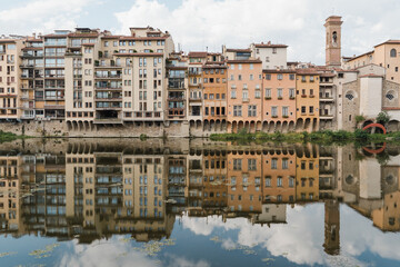 Residential buildings on the Arno River, Ponto Vecchio, Florence