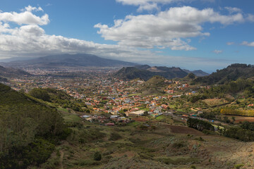 Fototapeta premium Teide from northern Anaga Mountains, Canary Islands. Spain