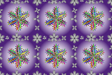 Pattern with spring flowers with branch, on pleasant colors with flower silhouette.