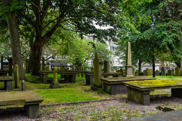 Cemetery - dated back to the year 1600 at Aberdeen Scotland City Center