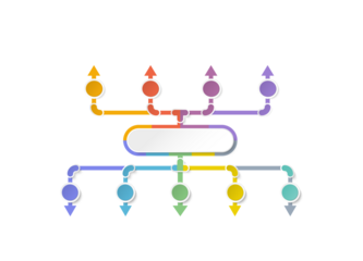 Infographic process design 9 options or steps.