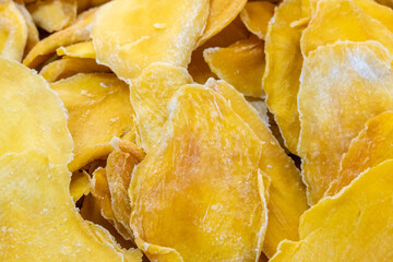 Dried mango pieces sold at city market