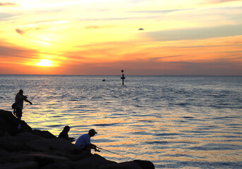 Sunset fishing