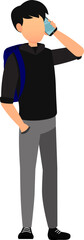 Obraz premium A smart boy talking on phone 