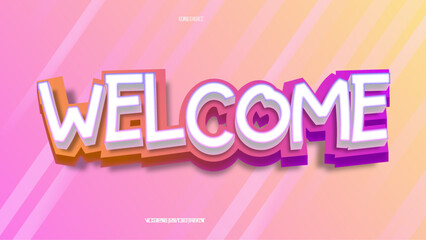Welcome Modern text effect typography project