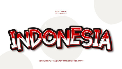 Indonesia typography premium editable text effect