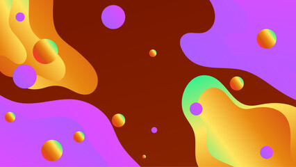 colorful gradient background design. Abstract geometric background with liquid shapes.