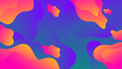 colorful gradient background design. Abstract geometric background with liquid shapes. Cool background design for posters.
