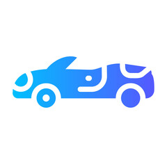 convertible car Gradient icon