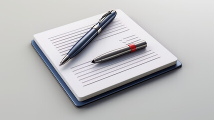 Naklejka premium notebook with pen