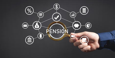 Concept of Pension. Business. Finance