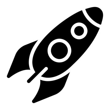 Space Ship Solid Icon