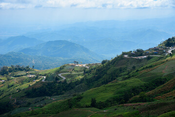 Fototapeta premium Mountain view in thailand,Landscape of nature, Phu Thap Boek, Phetchabun Province, Thailand.