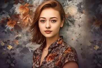 composite image of a beautiful young fashion editor