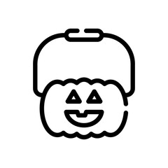 candy bag line icon
