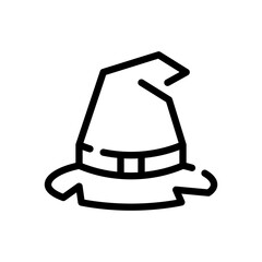 witch hat line icon