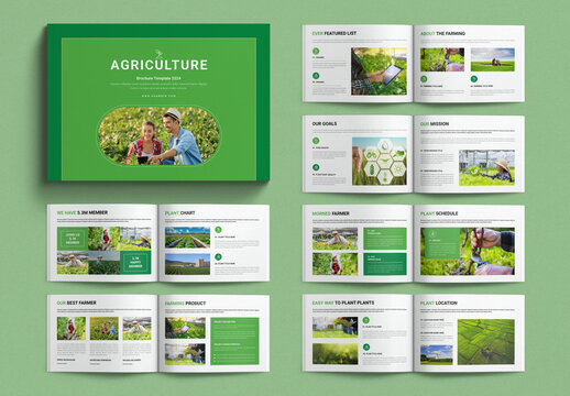 Agriculture Design Layout Brochure Template Landscape