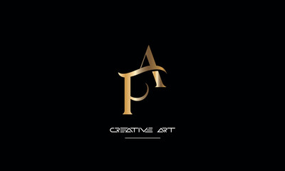 AF, FA, A, F abstract letters logo monogram