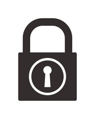 black padlock icon vector illustration