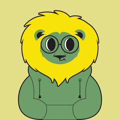 Cute Lion boy cartoon vector