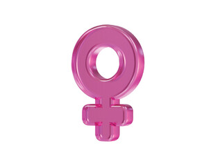 Female icon 3d rendering element vector