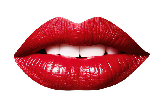 These beautiful red lips are shining with perfect makeup and lip gloss.

Generative AI