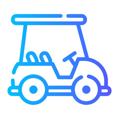 golf cart Line Gradient Icon