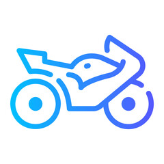 motorcycle Line Gradient Icon