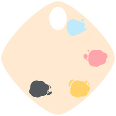 Color palette painting board basic shape
