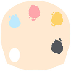 Color palette painting board basic shape
