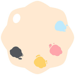 Color palette painting board basic shape
