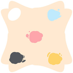 Color palette painting board basic shape
