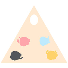 Color palette painting board basic shape
