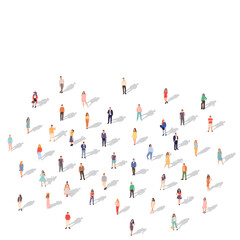 standing people on white background vector