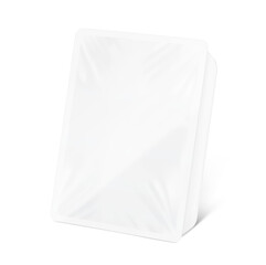 Tray container mockup. Vector illustration isolated on white background. Half side view. Ready to be used in your design. EPS10.