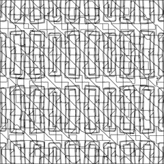  Stylish texture with figures from lines.Abstract geometric black and white pattern for web page, textures, card, poster, fabric, textile. Monochrome graphic repeating design. 