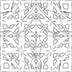  Stylish texture with figures from lines.Abstract geometric black and white pattern for web page, textures, card, poster, fabric, textile. Monochrome graphic repeating design. 